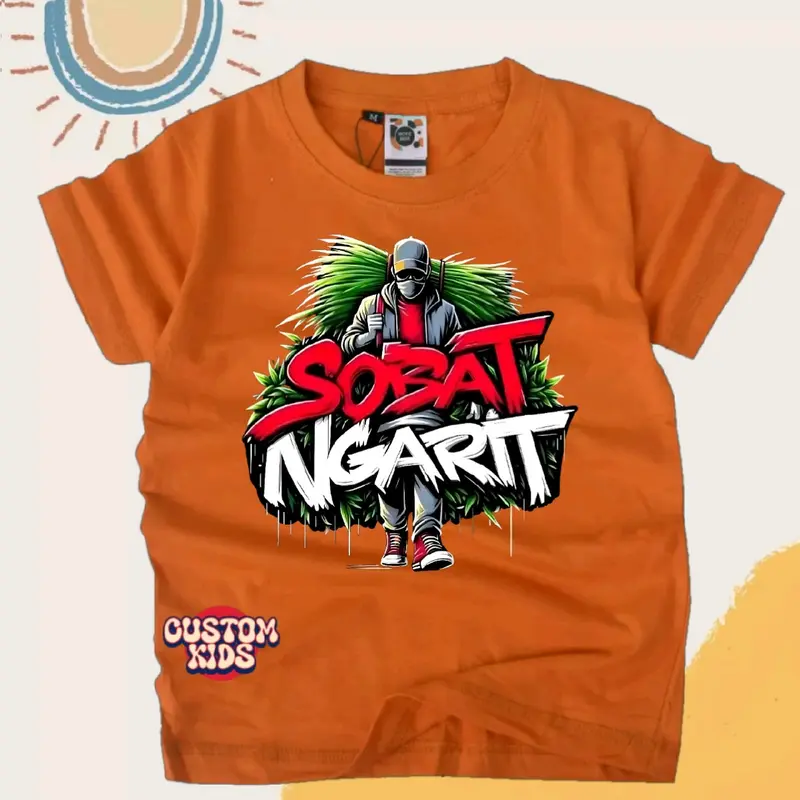 (FREE NAMA) Kaos anak pakaian anak sobat ngarit 5