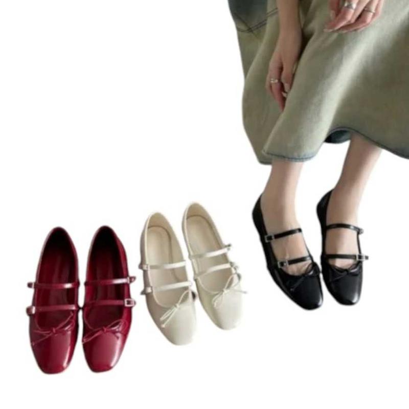Sepatu Flatshoes wanita premium sol karet silva gesper dobble Kerja wanita 0
