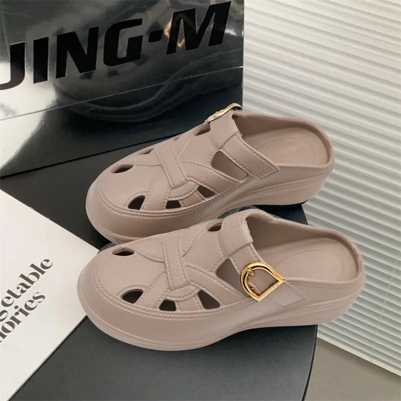 Sandal Wanita Sendal Selop Wanita Tebal Fashion Model kekinian Antislip Empuk dan Ringan Karet Shoes 2