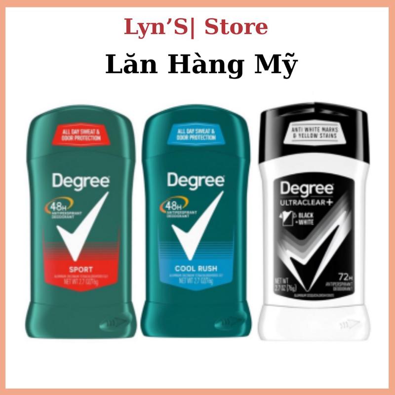 Lăn nách Degree Men 48h Cool rush /Black White Antiperspirant 76g/ Lăng khử mùi nam - Mẫu mới Xịt Thơm