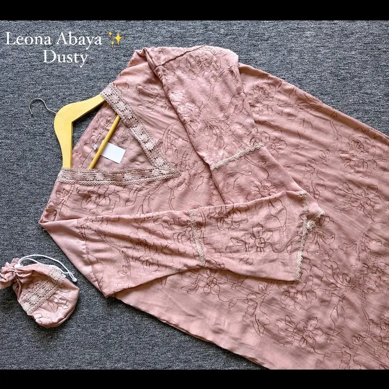 Abaya Leoni Kain Silk Embroidery 4