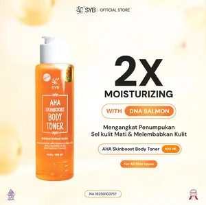 NEW SYB AHA Skinboost Body Toner [Toner Badan dengan kandungan Glycolic Acid, DNA Salmon & Niacinamide 2%] untuk Kulit Cerah Halus dan Bersih