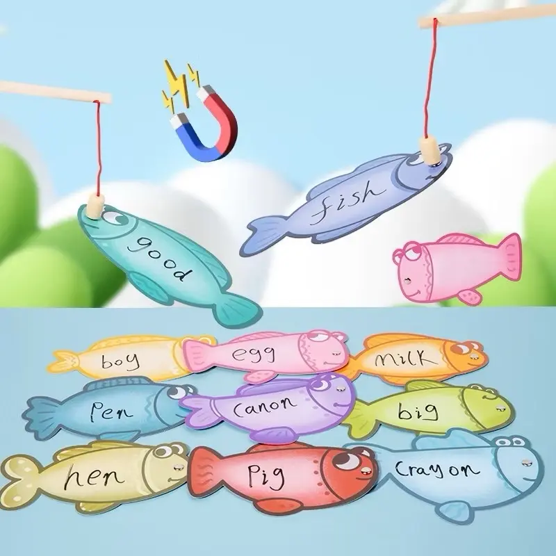 Fun Fishing Game Education + Magnetic Fishing + Free Creation Fishing + Cognitive Early Education + Mainan Edukasi Anak + Education Toys + Family Game + Kids Toys + Party Game 4