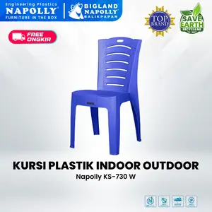 Napolly Kursi Teras KS-730 W Furnitur Plastik Indoor Outdoor Anti Air Anti Rayap