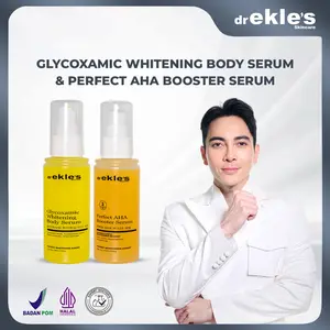 [LIVE Dr EKLES] Double Body Serum Whitening Booster Dr Ekles Skincare - Bundling Glycoxamic Whitening Body Serum + Perfect AHA Booster Serum | Serum Badan | Mencerahkan Kulit Gelap
