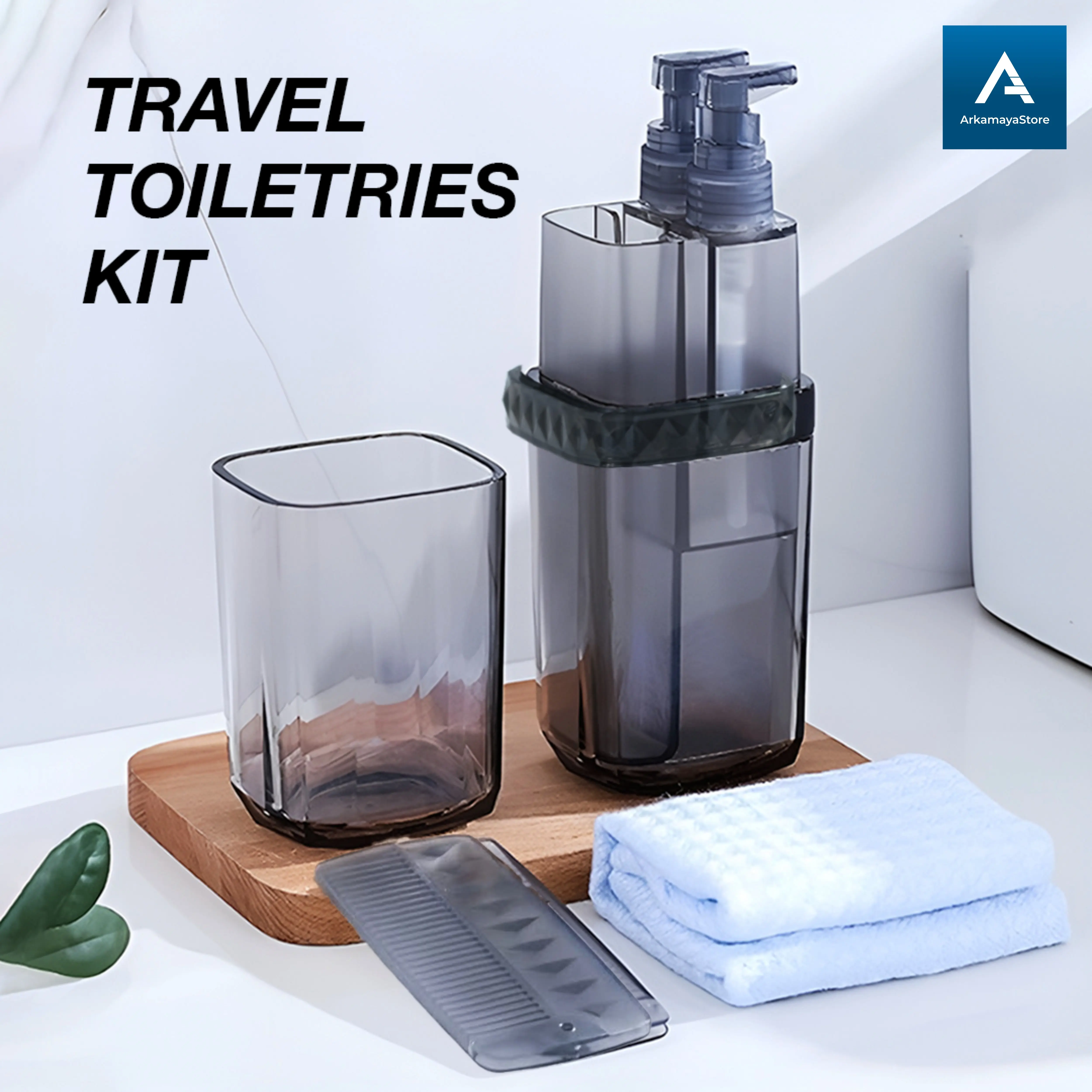 Travel Toiletries Kit Tempat Alat Mandi Sabun Sikat Gigi Handuk Sisir