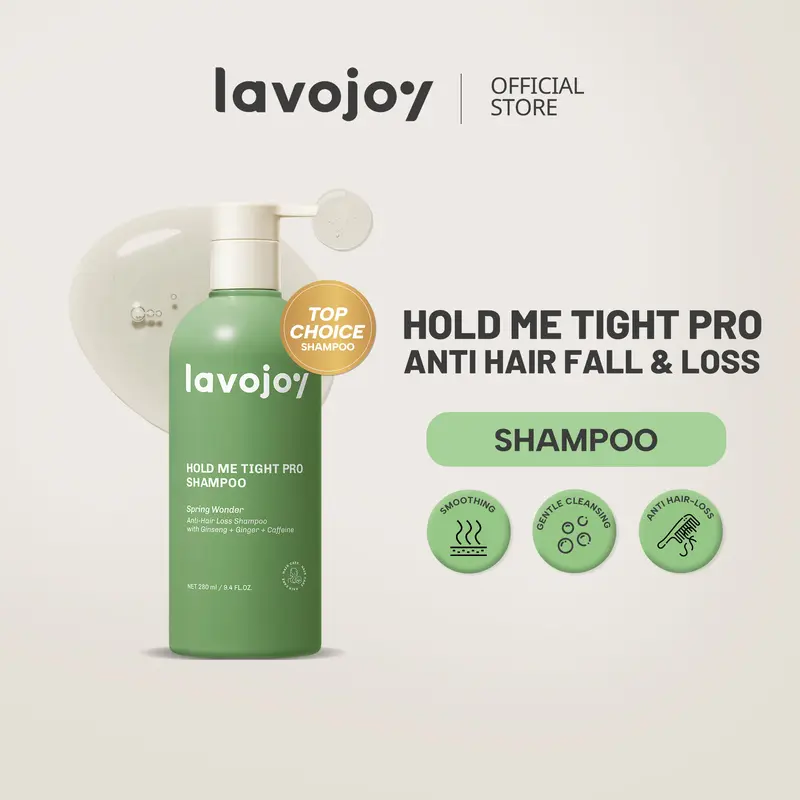 【BEST SELLER BUNDLE】 lavojoy Hold Me Tight Pro Shampoo + Conditioner Spring Wonder 2 in 1 Bundle Set | Perawatan Rambut Rontok | Ginger | Ginseng | Caffeine 2