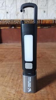 Product Review of Smiling Shark LED Torch Light XPE Super Bright Flashlight with Hook Camping Light USB Rechargeable Zoomable Waterproof from N**S 0