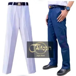 celana formal/sekolah saku 2 depan, 1 belakang dengan bahan dril untuk smp/sma,mts /MA , buat kerja /magang dll Pria
