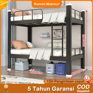RM_4 Tidur Susun Besi Tempat Tidur Susun Tidur Anak Furniture tingkat ranjang  Asrama Ranjang Tingkat Anak Model Kekinian Bahan Kokoh Aman Harga Murah Ready Stock Kirim Cepat  Garansi Resmi, Ganti Rugi jika Rusak Tidur Besi Susun Tidur Susun Asrama Tempat