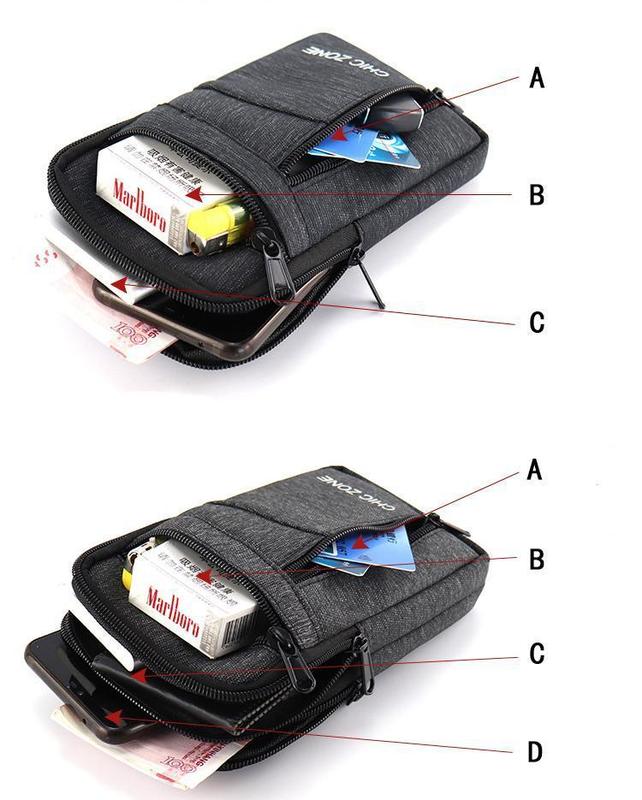 Product Introduction of Waterproof Waist Bag Portable Purse Single/double Layer Outdoor Waist Fanny Pack with Belt Phone Pouch Unisex Purses 10