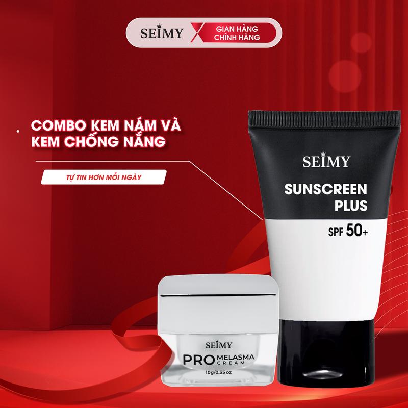 Combo Kem Nám Seimy - Pro Melasma Cream Kèm Kem Chống Nắng Sunscreen Plus