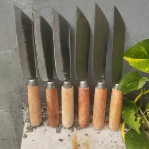 Pisau Dapur Tanggung 6pcs dengan Pegangan Kayu Natural dan Kualitas Terbaik untuk Keperluan Dapur Anda
