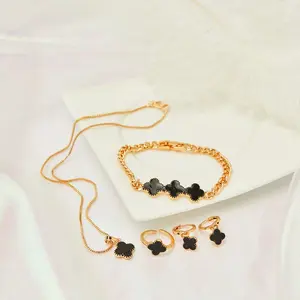 SATU SET ANAK KALUNG GELANG CINCIN TERBARU MODEL BUNGA