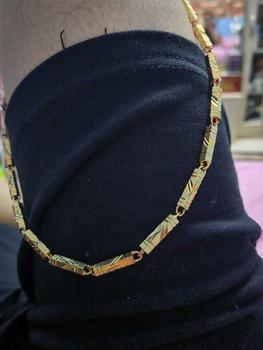 Product Review of COD - kalung buluh lelaki, emas 24K, Colorfast, salutan logam tidak luntur, rantai harian from N**M 💹** 0