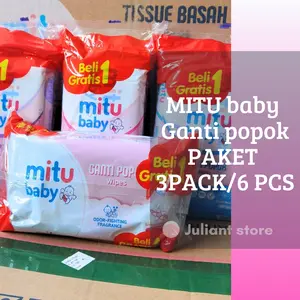 (PAKET 2 PACK DAN 3 PACK) MITU Tisu Basah Ganti Popok BELI 1 GRATIS 1 baby Wipes bebas alkohol