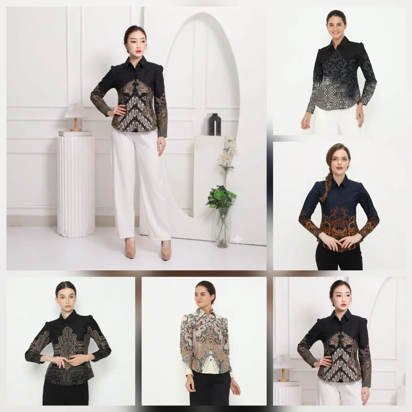 LUIGI RICCIO Kemeja Batik Wanita Part 2 Sampai 6XL Couple Acara Kerja Kantor Kuliah Casual New Series Limited Edition