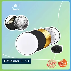 Reflektor Cahaya Studio Foto 5 in 1 Original - 60cm  Accessories Camera