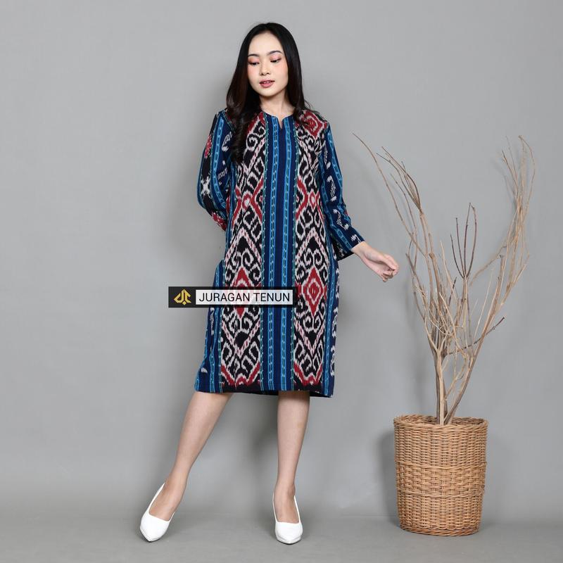 Promo Baju Tenun Dress Etnik 3