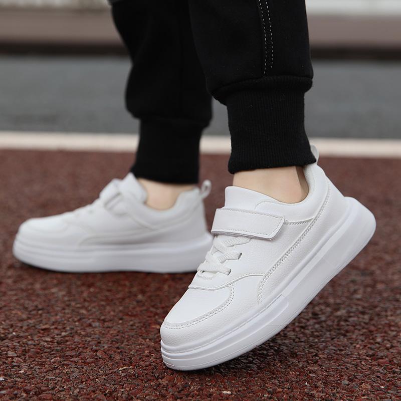 Product Introduction of Children Sneakers Boys Sports Shoes Breathable Lightweight Casual Daily School Kids Shoes Running Walking Sneakers All White 25