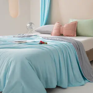 Cold Silky Summer Blankets For Beds Cooling Fabric Air Condition Quilt Cool Double Side Lightweight Cooled Comforter - 200X230CM