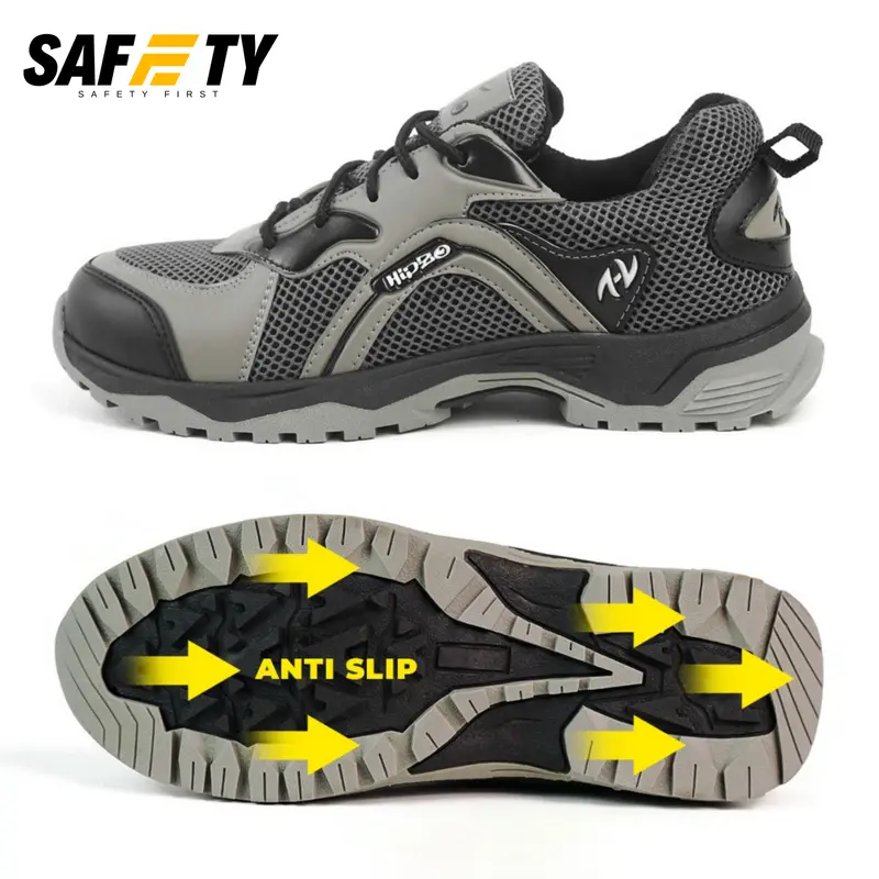 Sepatu Safety Pria Ujung Besi Anti Selip Kerja Lapangan m065 webbing atletis sepatu  kantor 2