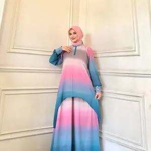 Hiraja - Gamis Mayra Full Ceruty Gradasi Payet