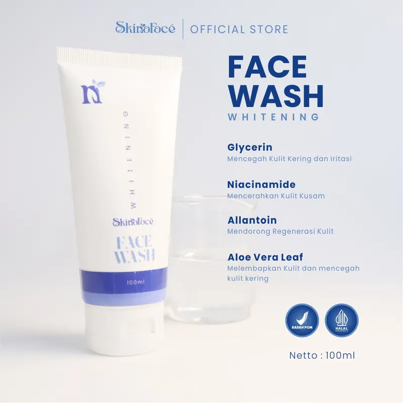 SKINAFACE WHITENING Series || Membantu memudarkan flek ringan, memudarkan noda hitam bekas jerawat, mencerahkan kulit, serta dapat melindungi kulit dari radikal bebas dan dapat membuat wajah tampak glowing 2