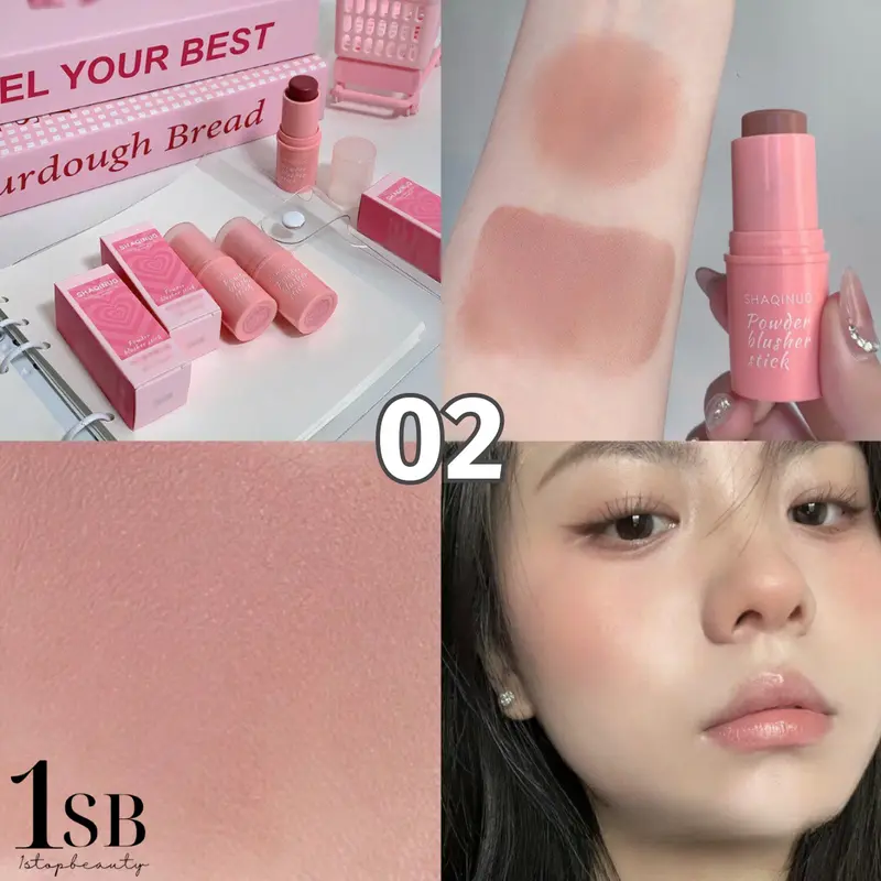 SHAQINUO Powder Blusher Stick Wajah [1sb] 4