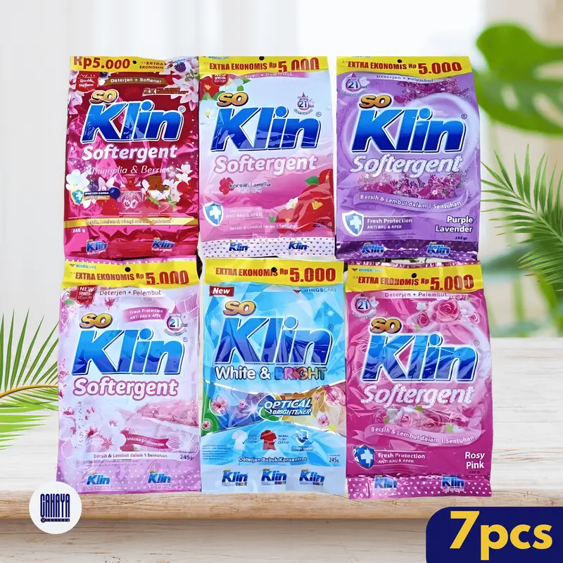 (7 pcs) So Klin Detergen 5000-an | Detergen pencuci baju So Klin Kain 0