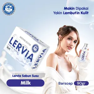 (ORI BPOM) Lervia Sabun Susu Milk 90g - Ahlinya Sabun Mandi Kulit Lembut dan Cerah