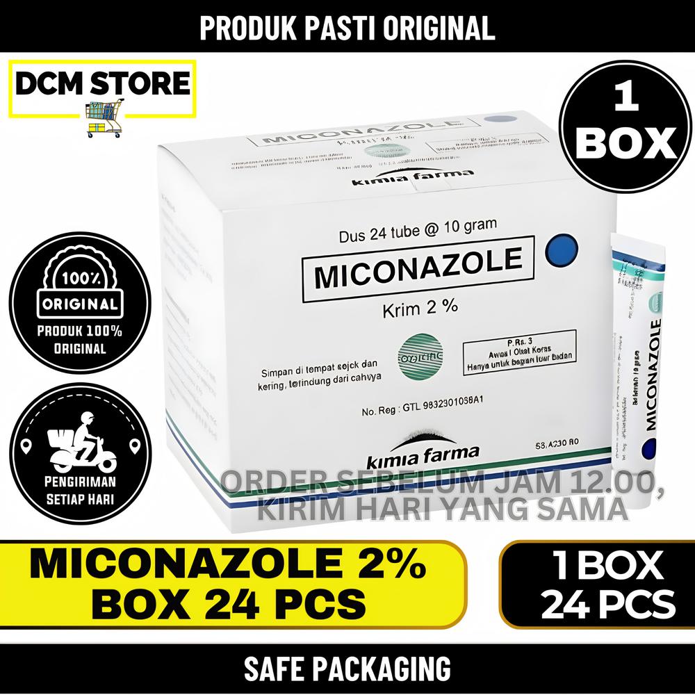 Paket Usaha Miconazole 2% 10 Gr 1 Box Isi 24 Pcs Paket Hemat Privasi Dijamin Aman Mengatasi Infeksi Jamur Pada Kulit Seperti Kurap Kutu Air Panu - 1 BOX MICONAZOLE ISI 24 PCS