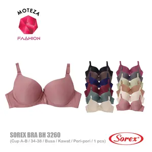 Sorex Bra - BH 3260 - Busa Cup A - B / Kawat - Extra Comfort - Uk 34-38 Tipis Wanita Motif Dewasa