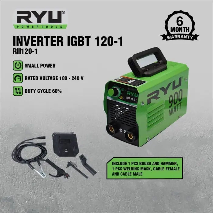 RYU - RII-120-2 RYU RII 120-2 Mesin Travo Las Listrik Inverter MMA 120 450 Watt RYU / Mesin Las 450Wat 6