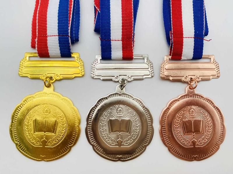 Medal Awards : Book & Torch Medal GOLD 3.7 CMS with P.V.C Box AVAILABLE GOLD SILVER BRONZE PER PIECE PER ORDER