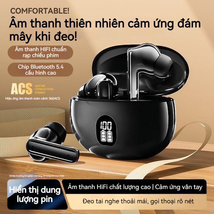 COUDASH W895 Tai nghe Bluetooth không dây, âm thanh vòm chất lượng phim, âm thanh HiFi, giảm tiếng ồn thông minh ENC, thời lượng pin dài, đeo trong tai thoải mái, tương thích hoàn toàn với android và apple