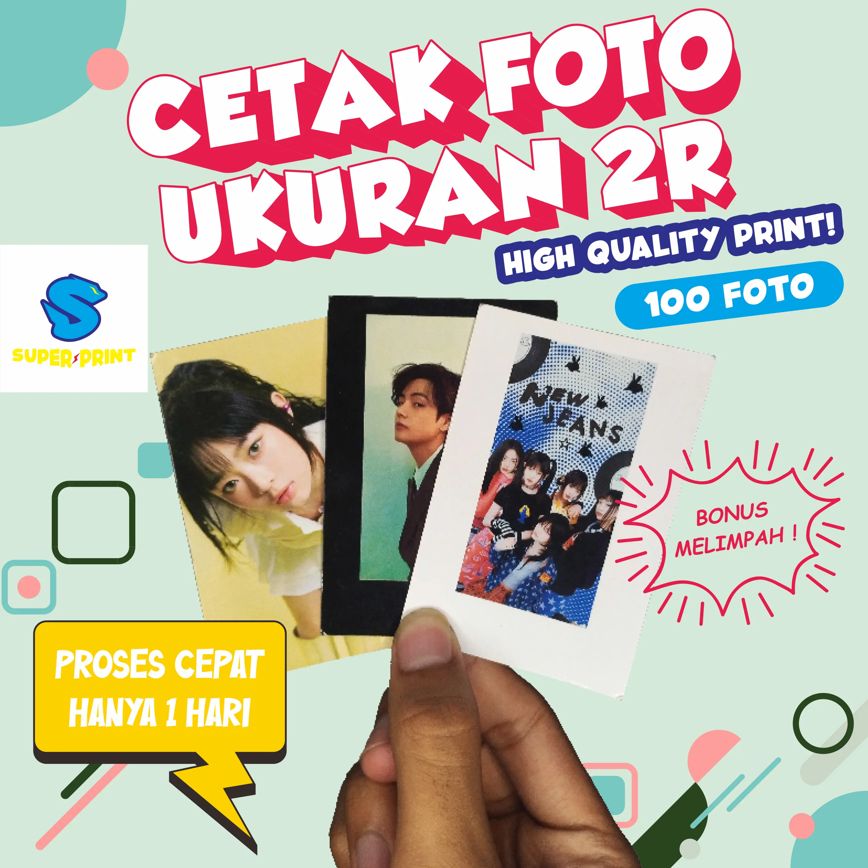 Cetak Foto Polaroid Ukuran 2R isi 100 Murah dan Berkualitas - Camera