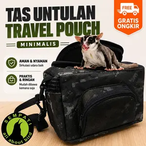 SEMPATI Tas untulan travel pouch minimalis model kubus bawa hamster marmut