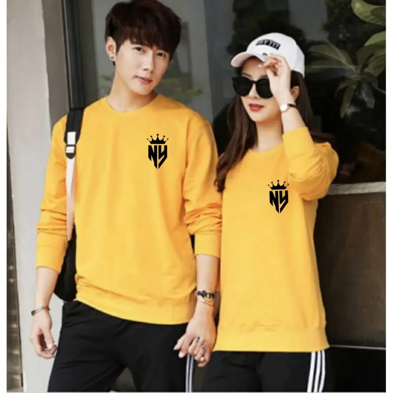 Atasan Lengan Panjang Couple Isi 2 Alya Edisi Logo QueeNY dan KingNY / Baju Couple / Kaos Couple Pasangan 2