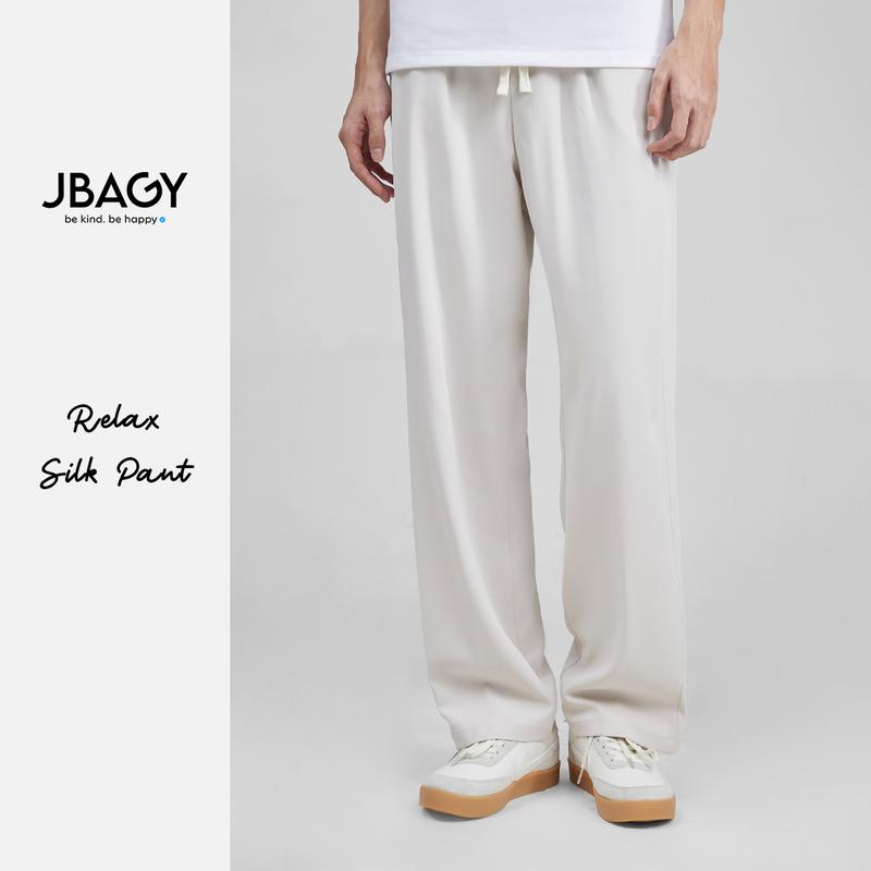 Quần ống rộng nam dáng suông JBAGY cạp chun vải lụa mềm dáng suông thoải mái - JD0105