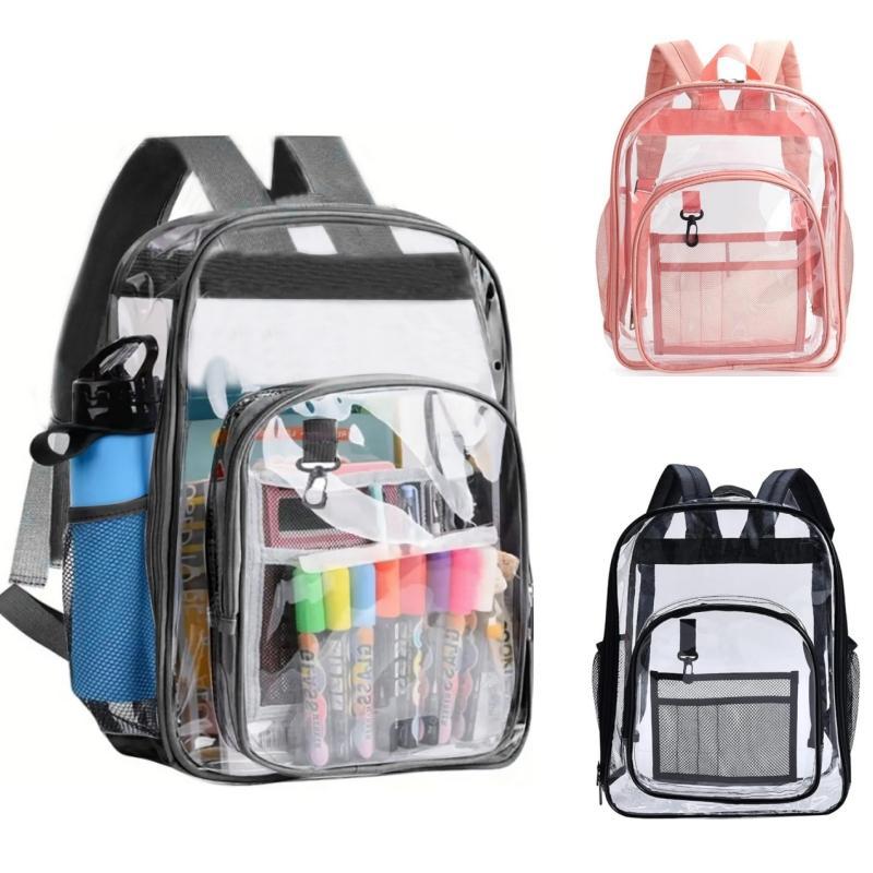 Ba Lô Trong Suốt, Chất Liệu PVC Chống Thấm Nước, Dung Tích Lớn, Thích Hợp Cho Học Sinh, [Soul Mate], Cặp Sách