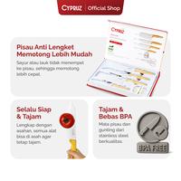 Gambar Cypruz Premium White Diamond Pisau Set+Gunting 6pcs dari Cypruz Kitchenware Kota Administrasi Jakarta Utara 2 Tokopedia