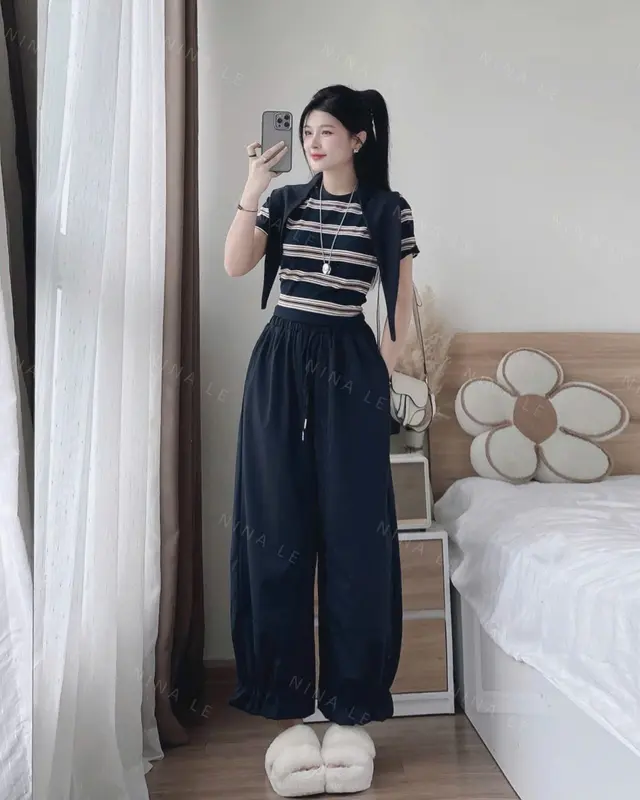 HL11 Set 3 Món Quần Boom Kaki QCCC Mix Áo Và Khăn Năng Động Tiểu Thư, Dễ Thương Cá Tính Form Tôn Dáng | BigBuy360 - bigbuy360.vn HL11 Set 3 Món Quần Boom Kaki QCCC Mix Áo Và Khăn Năng Động Tiểu Thư, Dễ Thương Cá Tính Form Tôn Dáng | BigBuy360 - bigbuy360.vn