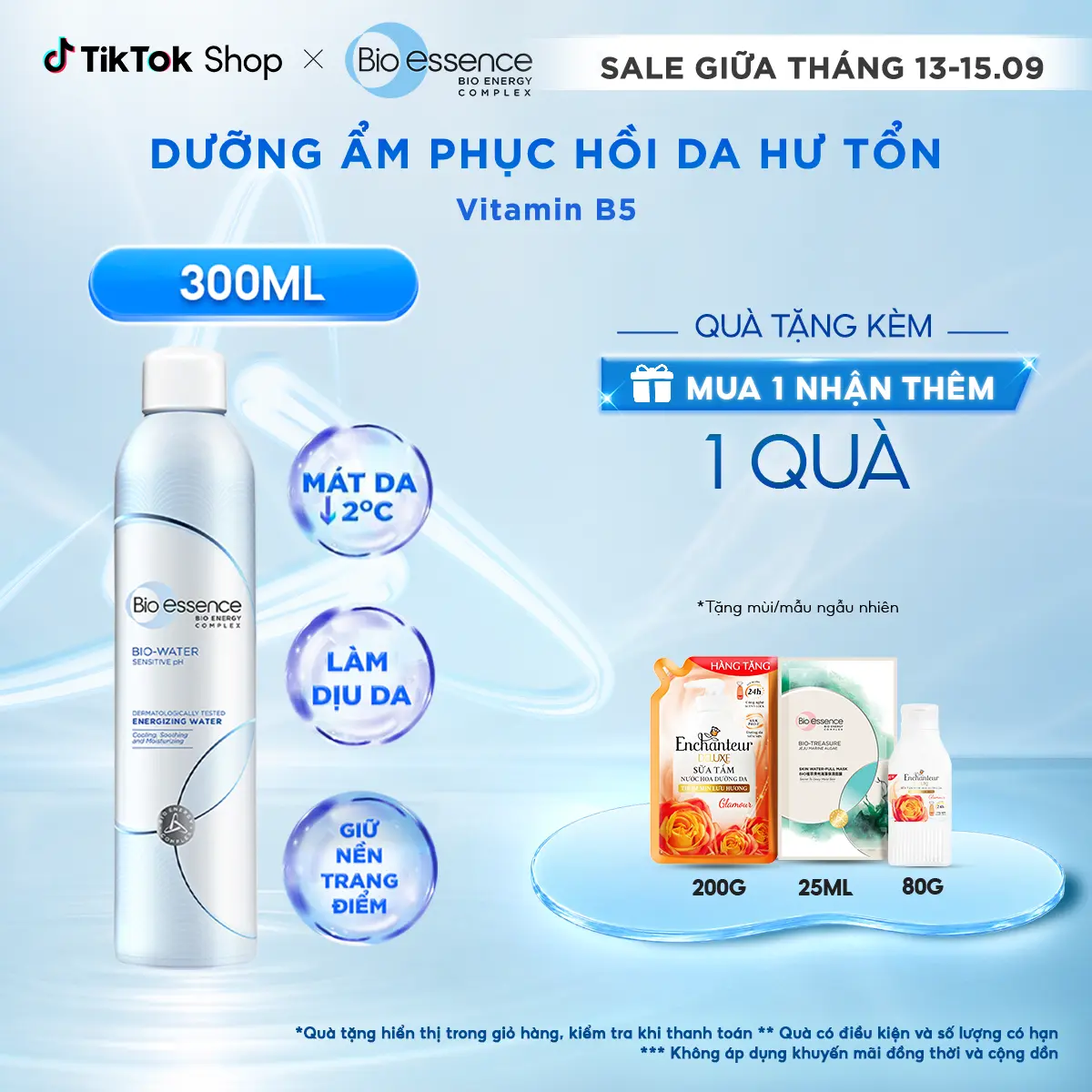 Nước xịt khoáng dưỡng ẩm da Skincare Bio-Water Energizing Water 300ml