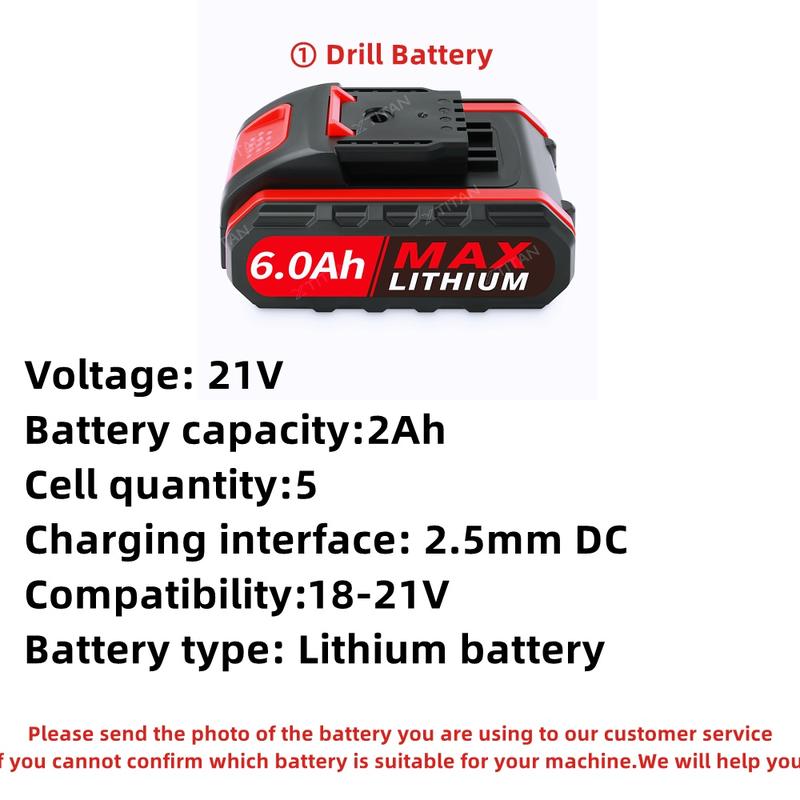88V/388VF Cordless Drill Battery Rechargeable Lithium Li-Ion Battery/Angle Grinder/Electric Wrench/Car Washer/Chain saw 6