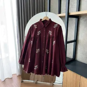 MELINDA KEMEJA BORDIR RAYON TWILL WANITA