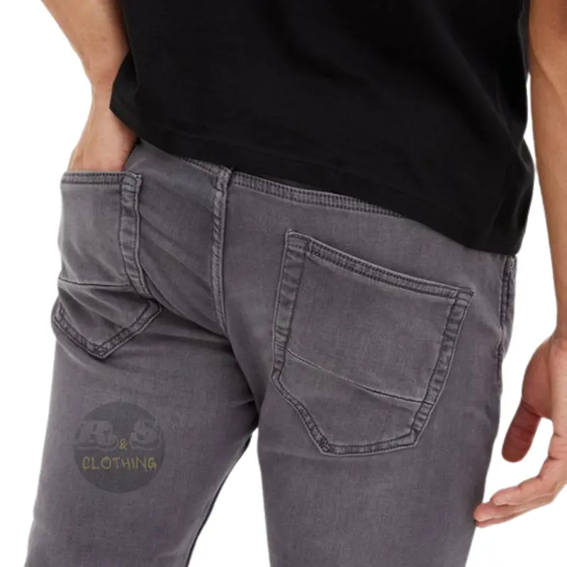 Celana Jeans Pria Panjang Warna Abu Abu Grey Model Slimfit Skinny Bahan Stretch Elastis Premium 0