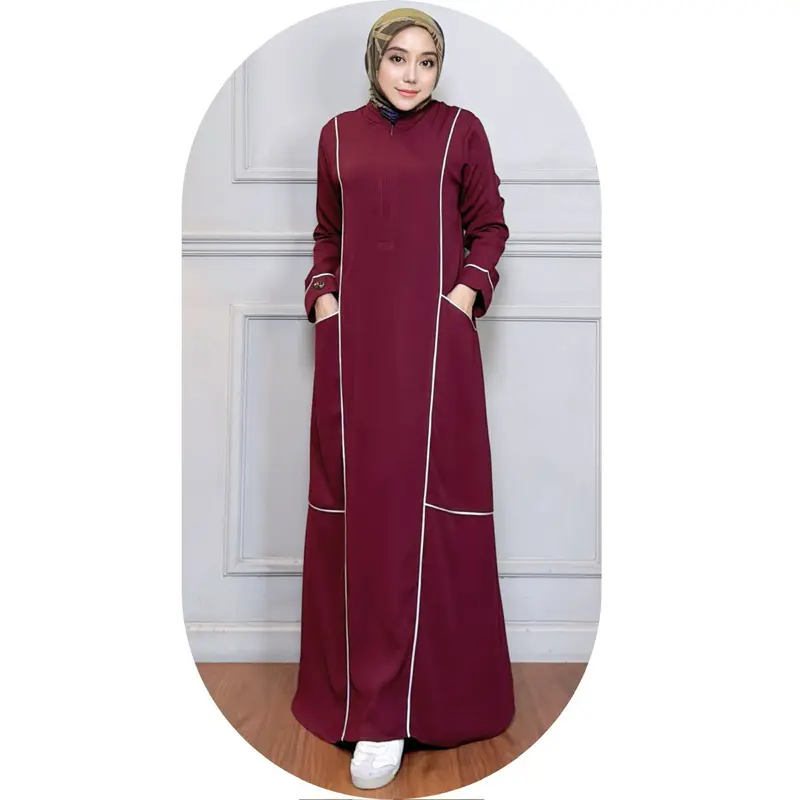 MOZHA SHAFURA.Cloth - ABAYA Zakiya Bahan Valency Flow Halus Lembut Nyaman gamisabaya minimalis Basic Casual Wanita Muslim Resleting Busui Wudhu Friendy Formal Casual Elegant