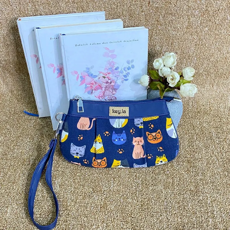 KEY.LA HELENA POUCH WANITA KANVES MOTIF DOMPET WANITA TERBARU 5