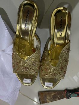 Product Review of KAKEN SICI SANDAL PESTA WANITA SANDAL HAK TAHU MOTIF PAYET IMPORT HAK BUNGKUS 3 CM YD 012 from 1**4 0